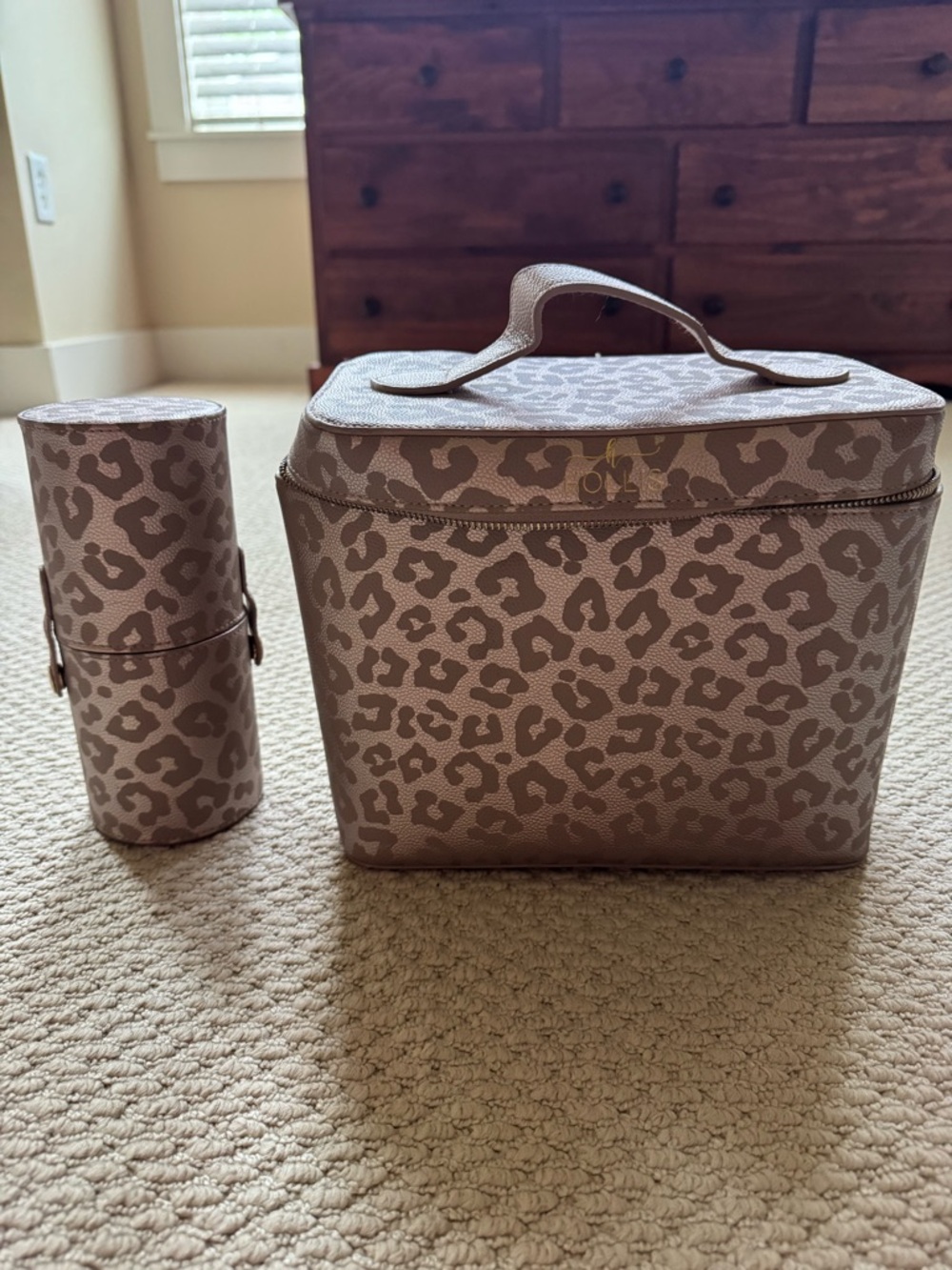 Hollis makeup bag and brush set